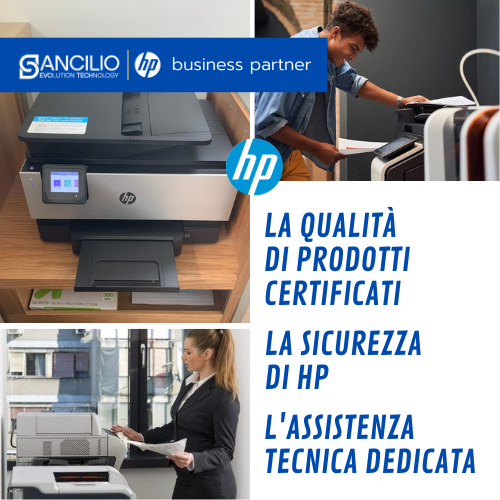 sancilio evotech molfetta - noleggio rental IT business attrezzature macchine ufficio multifunzione fotocopiatrice stampante accessori dispositivi partner HP