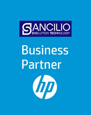 sancilio evotech molfetta - attrezzature macchina ufficio assistenza business partner hp logo