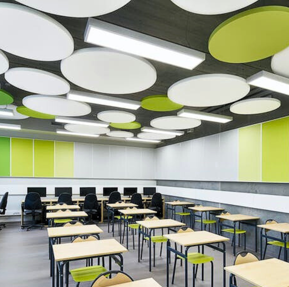 sancilio evotech molfetta - trattamento correzione acustica fonoassorbenza rumore eco aula stanza auditorium centro congressi uffici scuola istituto scolastico