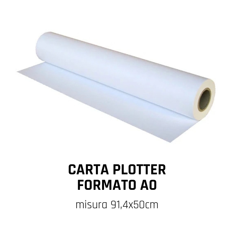 ROTOLO PLOTTER CARTA BIANCA A0 – 91,4 CM × 50 M