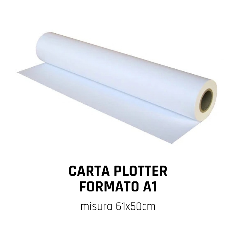 ROTOLO PLOTTER CARTA BIANCA A1 – 61 CM × 50 M